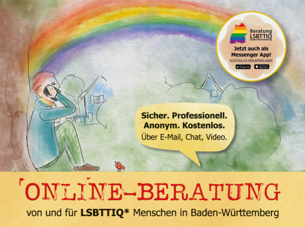 SPOTLIGHT Pforzheim - Dies ist eine Grafik zum Thema Online-Beratung für LGBTIQ.
